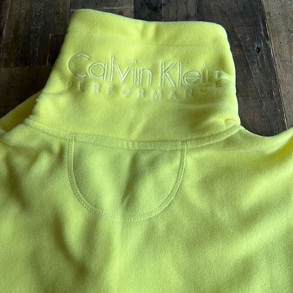 Calvin Klein Yellow Fleece Vest size Small - Picture 5 of 8